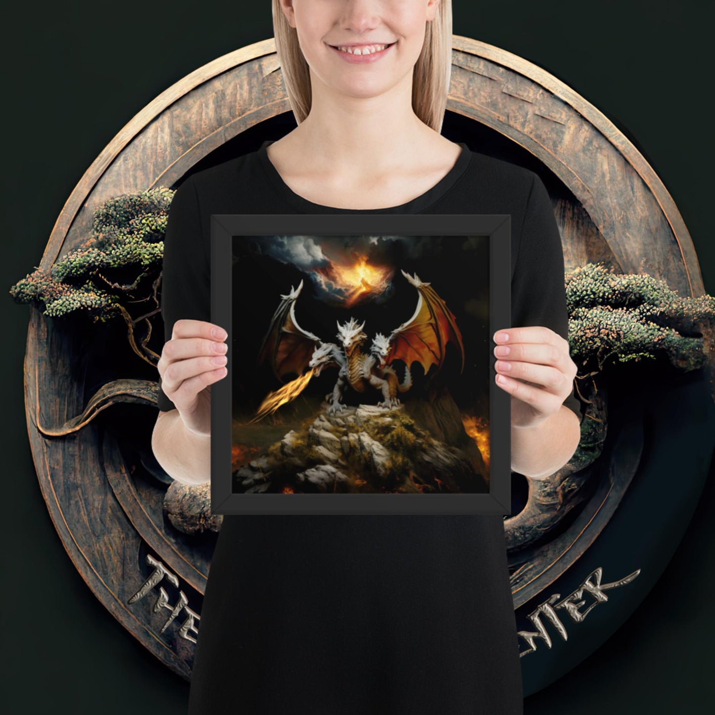 The Three Headed Dragon | Framed poster