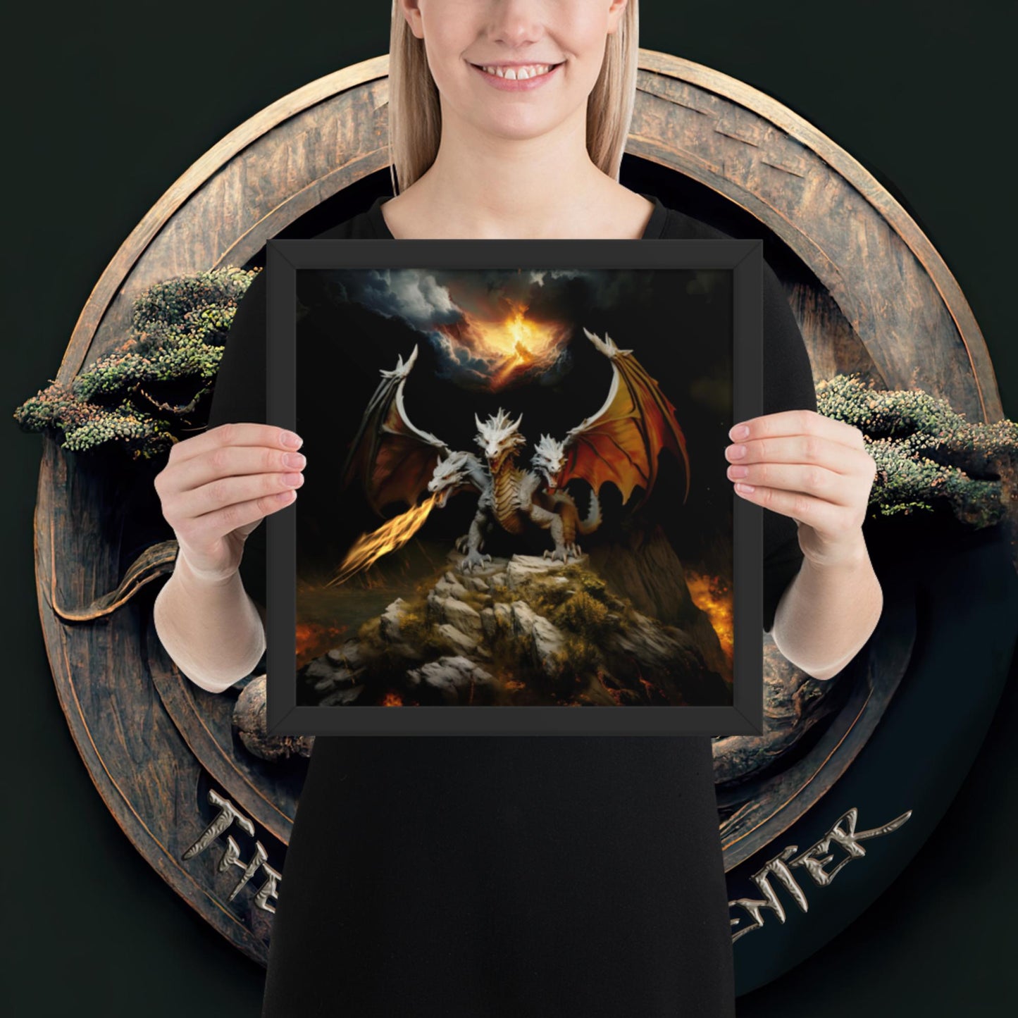 The Three Headed Dragon | Framed poster