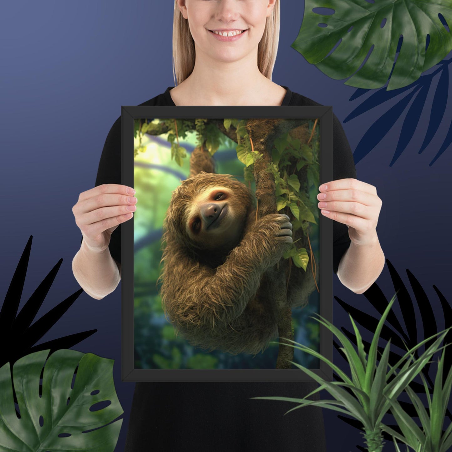The Pure Life - Sloth Framed poster