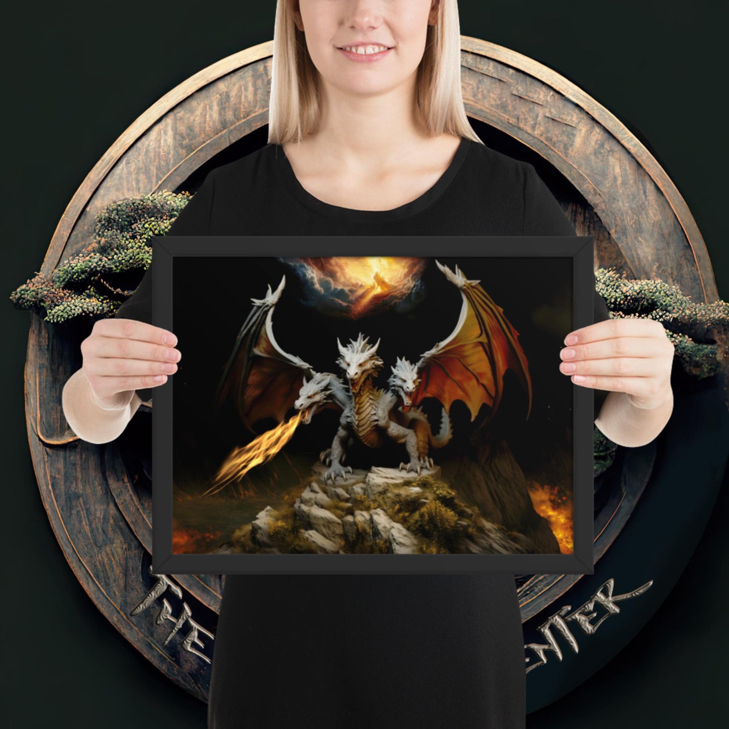 The Three Headed Dragon | Framed poster
