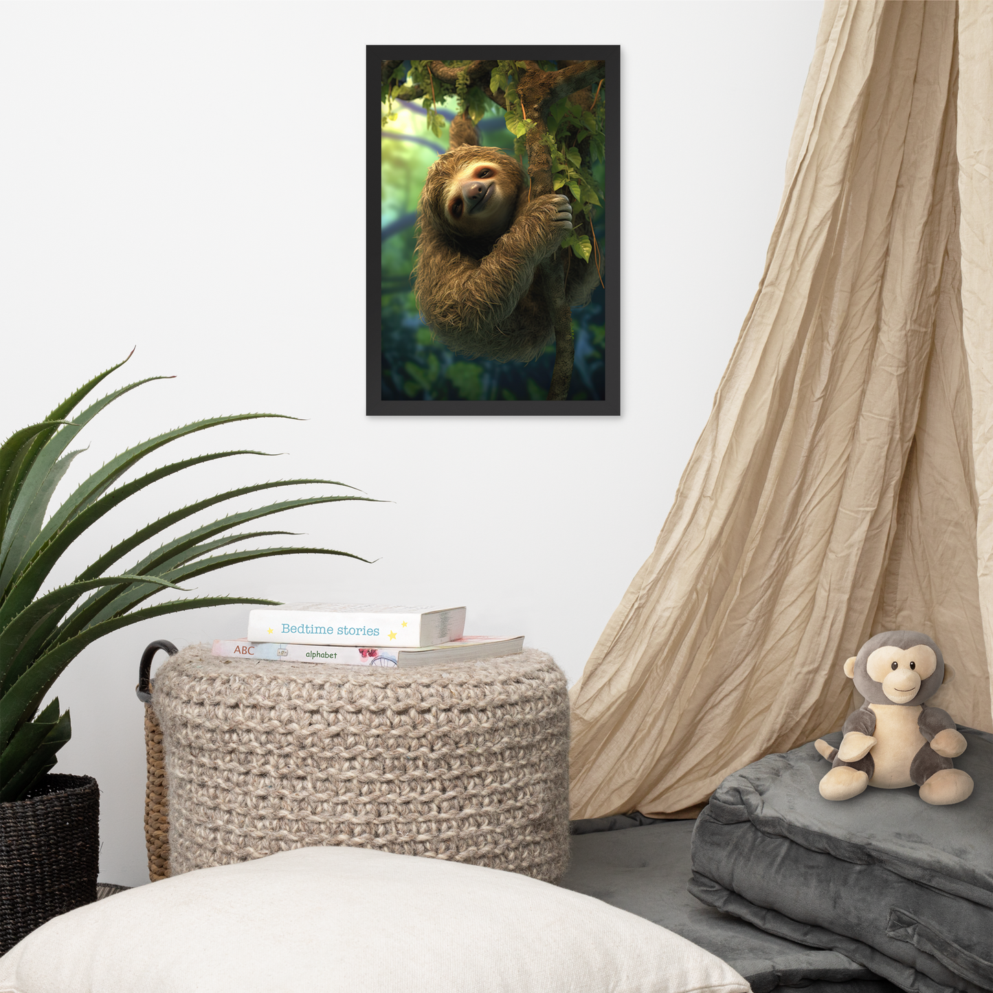 The Pure Life - Sloth Framed poster