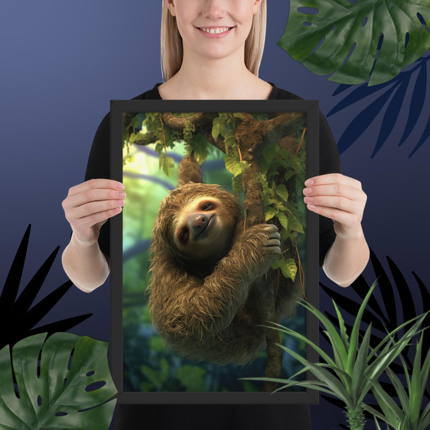 The Pure Life - Sloth Framed poster