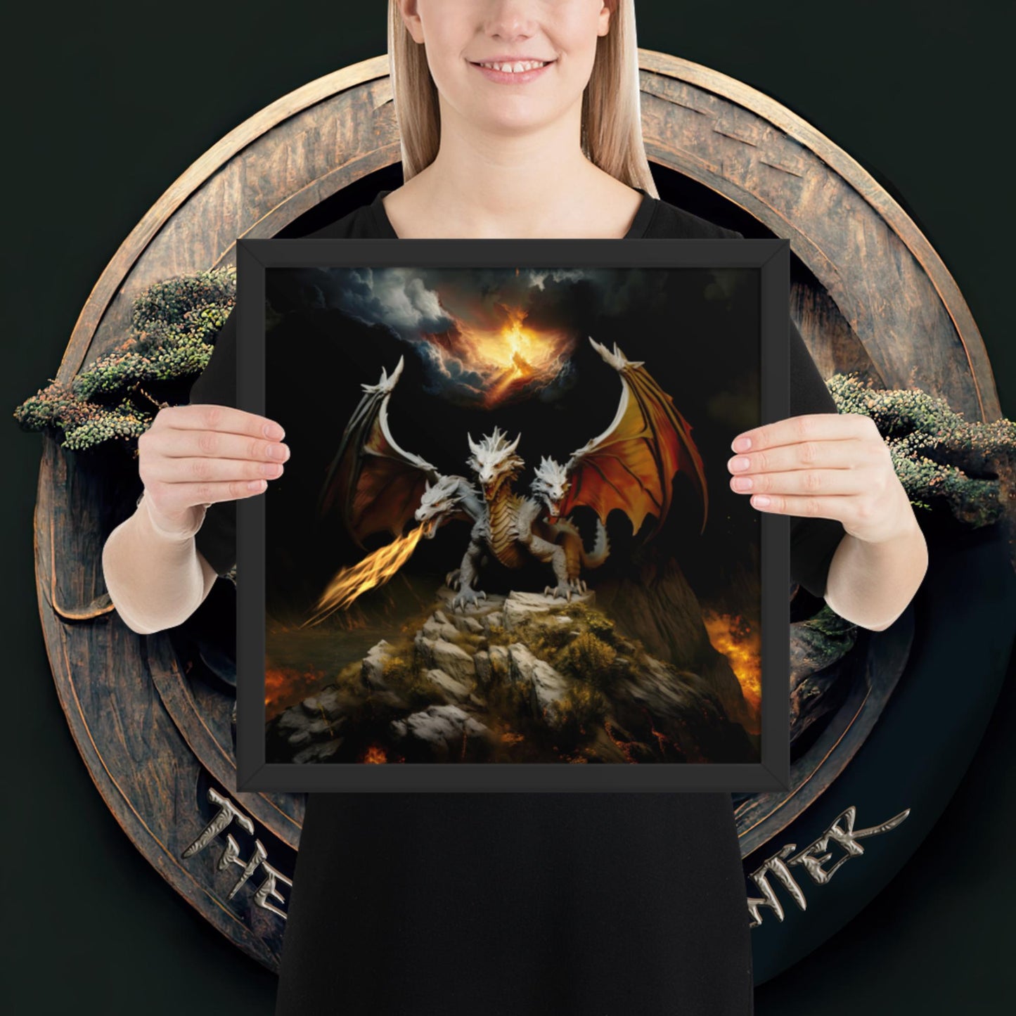 The Three Headed Dragon | Framed poster