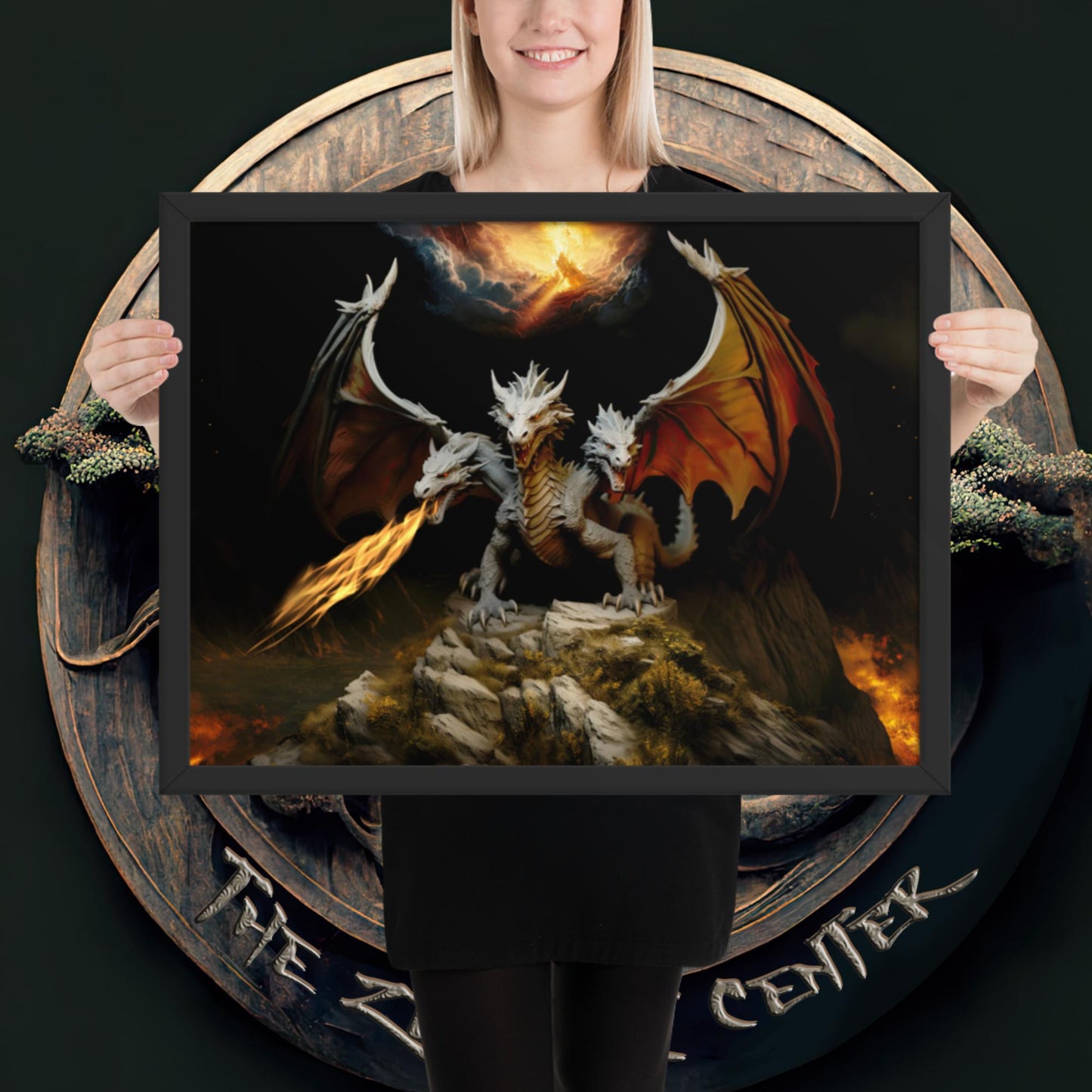 The Three Headed Dragon | Framed poster