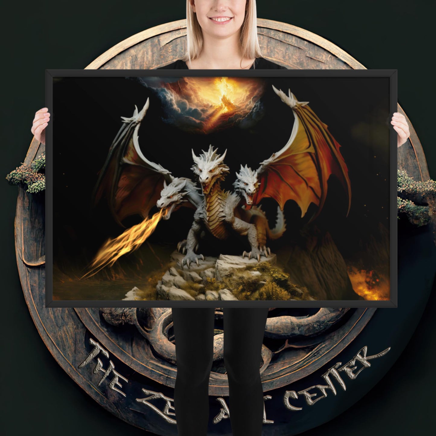The Three Headed Dragon | Framed poster
