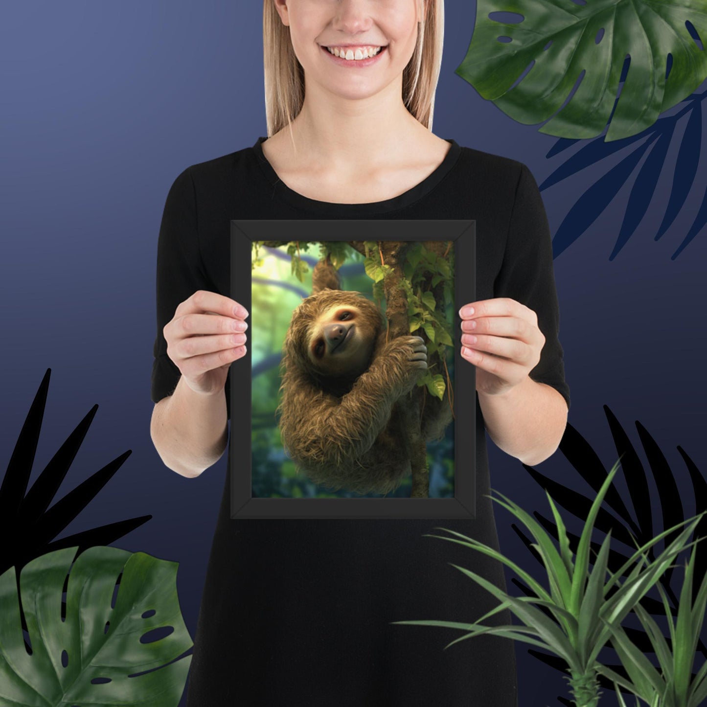 The Pure Life - Sloth Framed poster