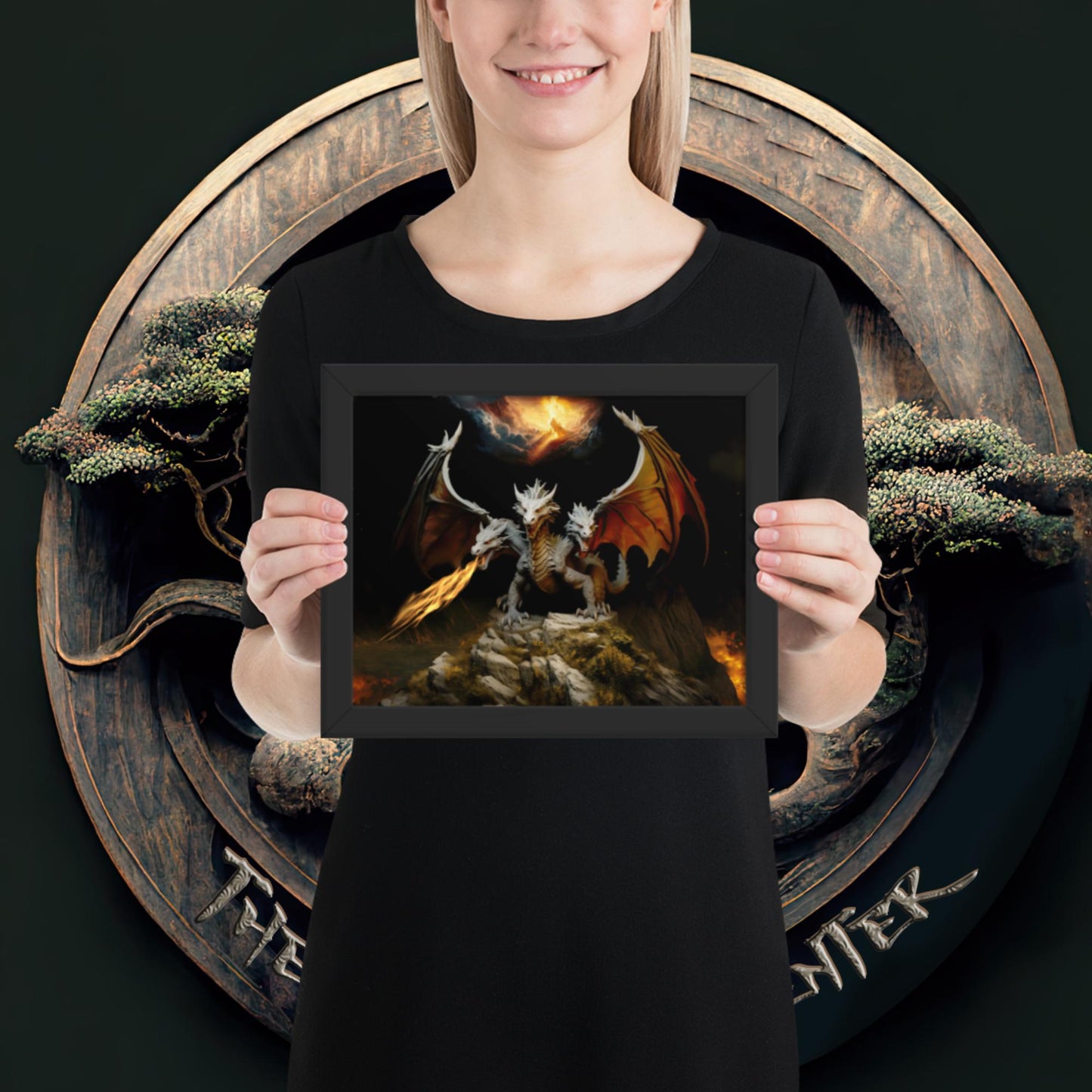 The Three Headed Dragon | Framed poster