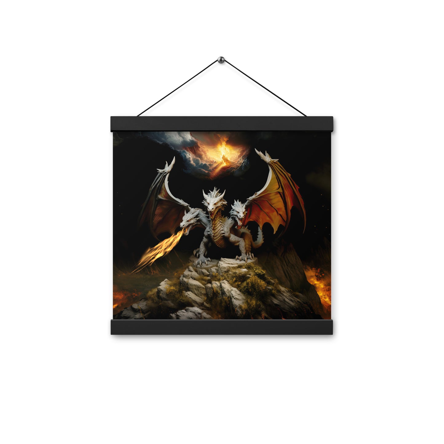 The Three Headed Dragon | Print with hangers