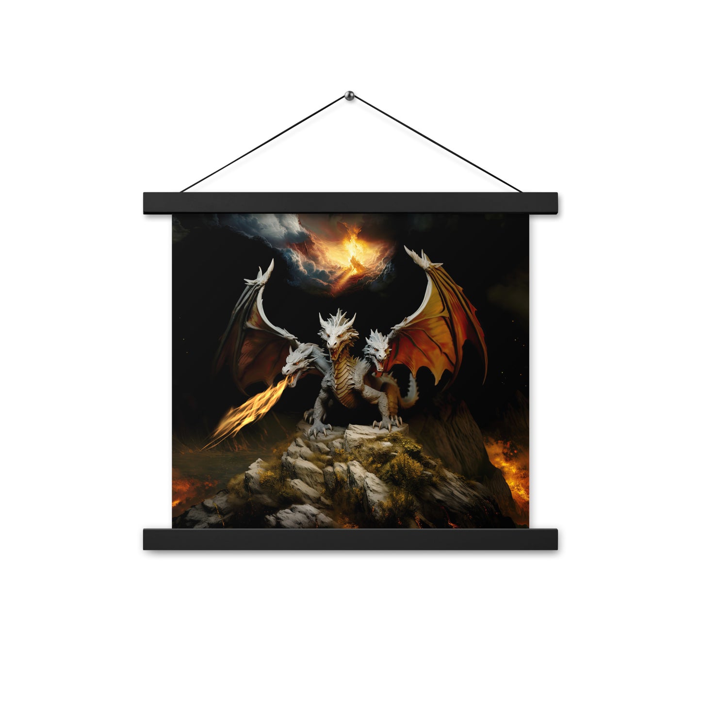The Three Headed Dragon | Print with hangers