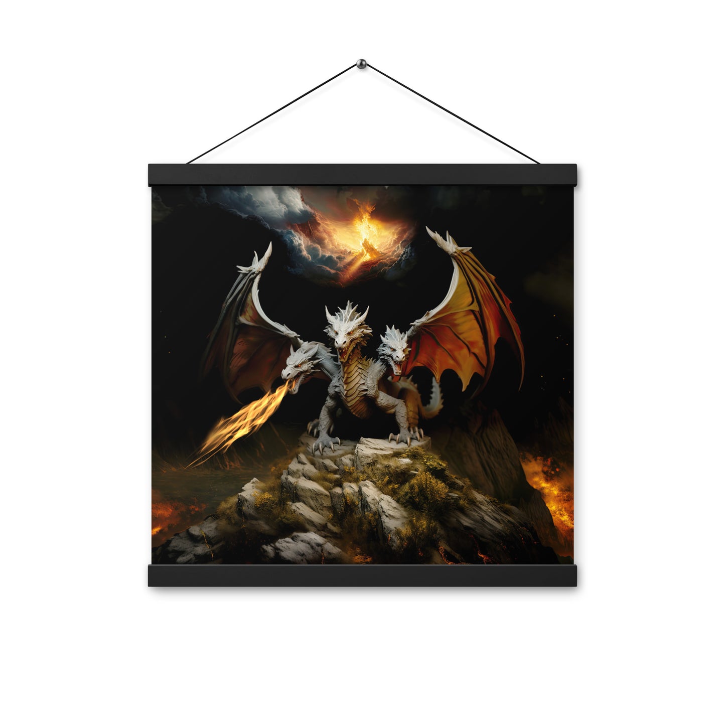 The Three Headed Dragon | Print with hangers