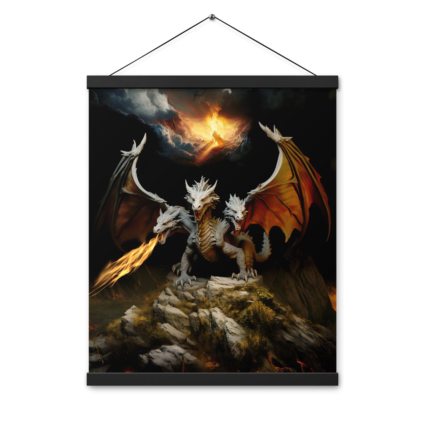 The Three Headed Dragon | Print with hangers