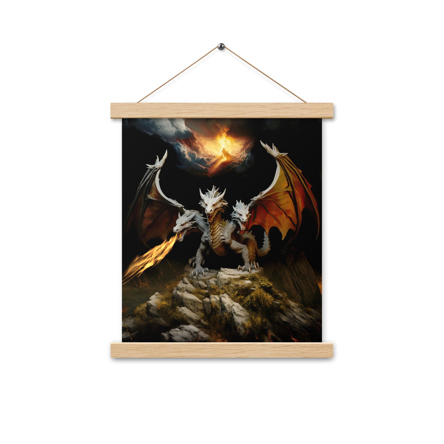 The Three Headed Dragon | Print with hangers