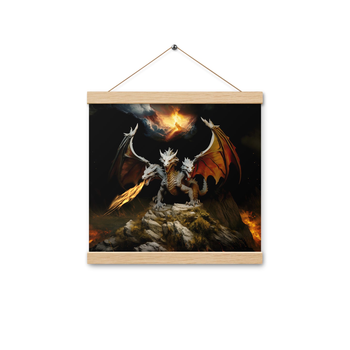 The Three Headed Dragon | Print with hangers