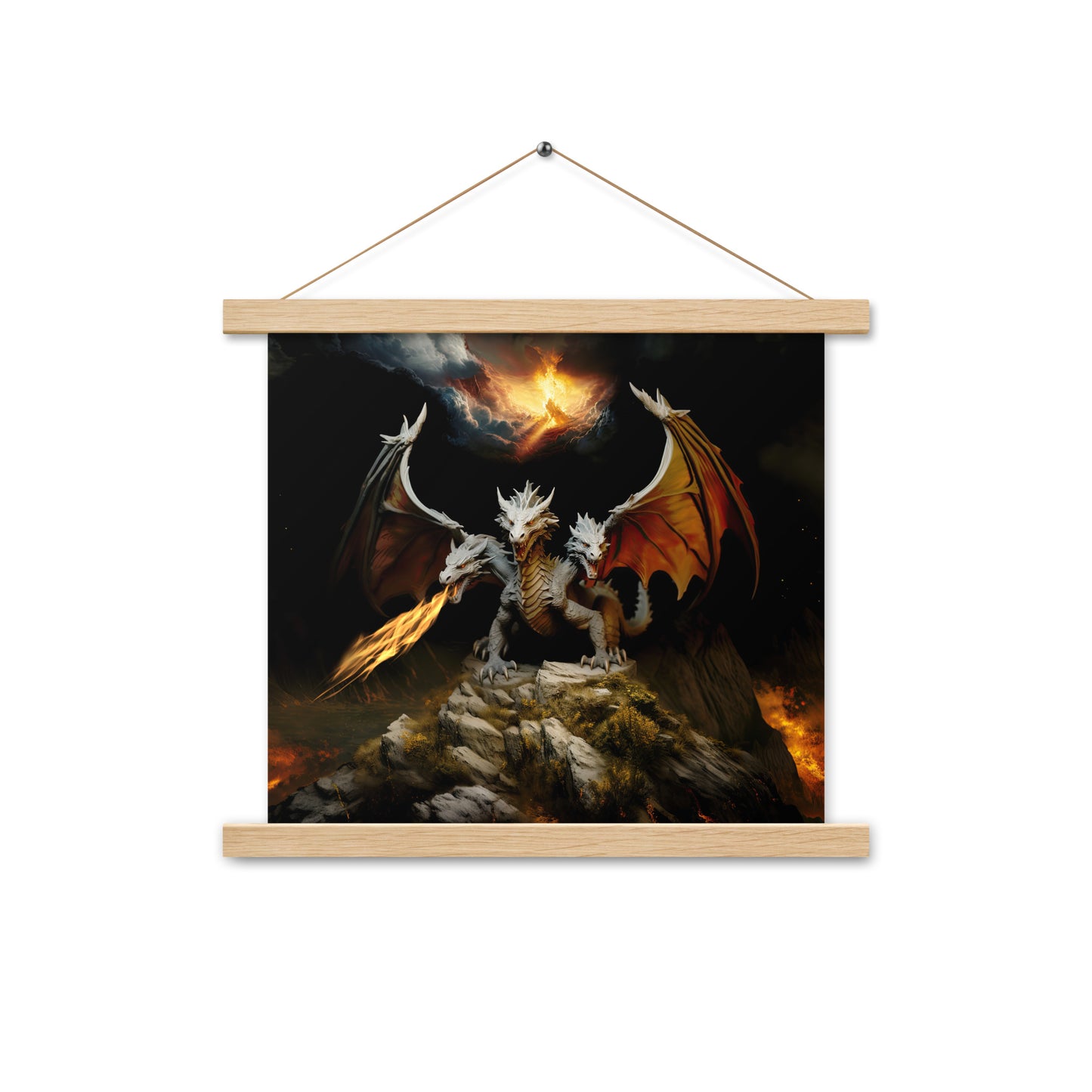 The Three Headed Dragon | Print with hangers