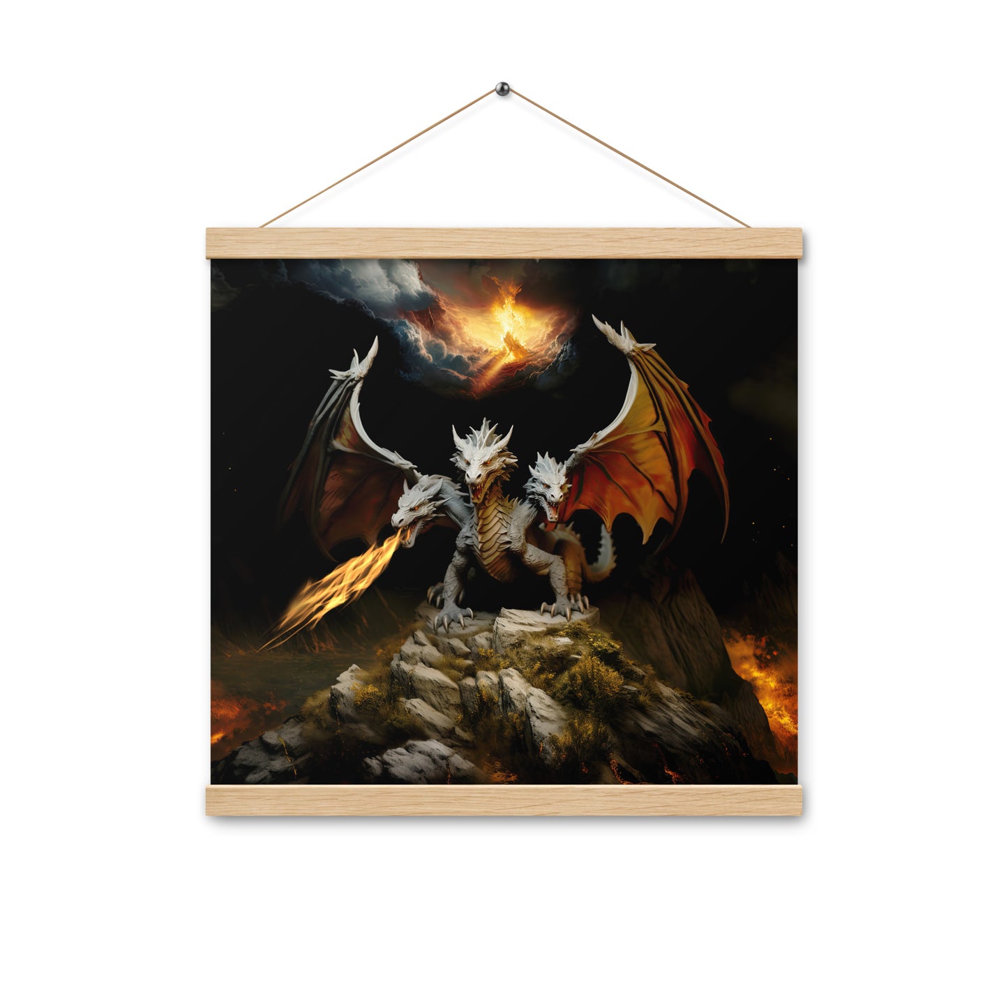 The Three Headed Dragon | Print with hangers