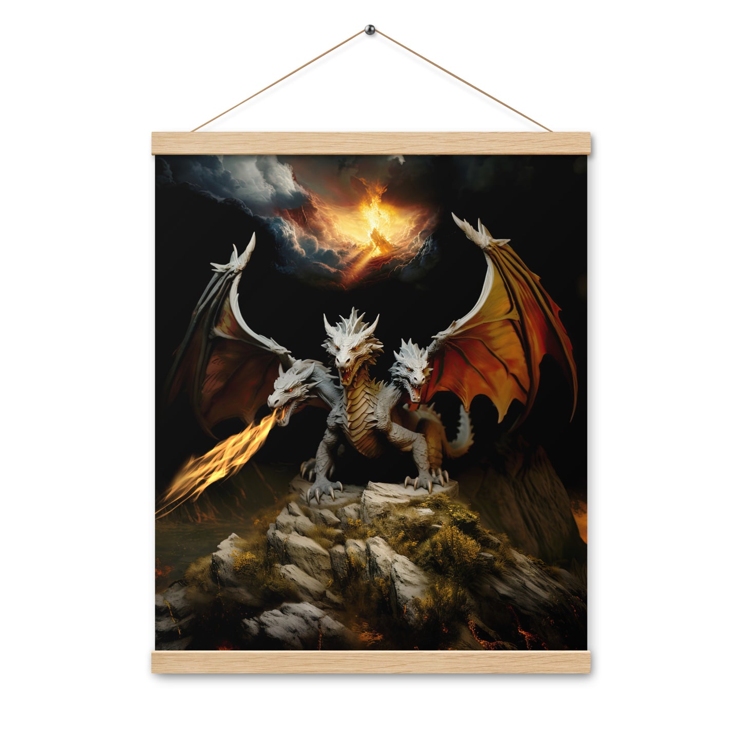 The Three Headed Dragon | Print with hangers