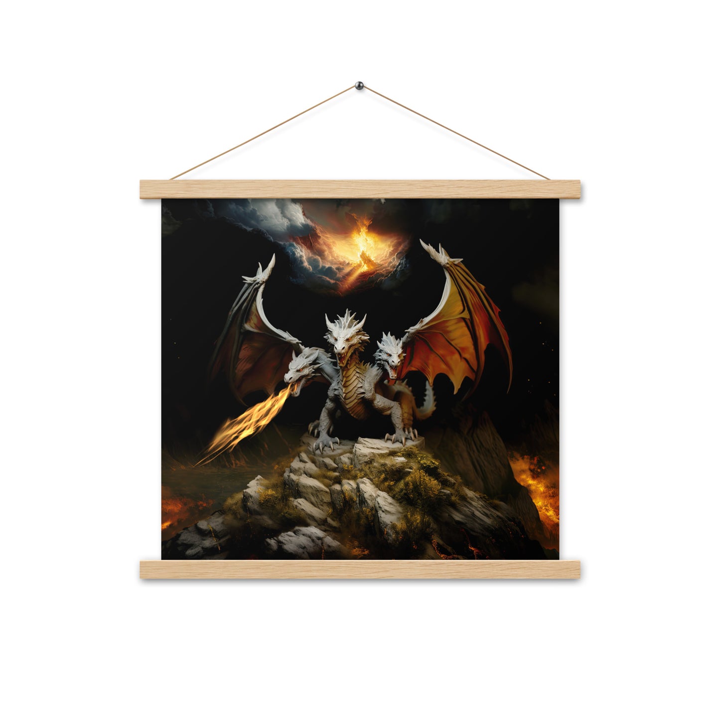 The Three Headed Dragon | Print with hangers