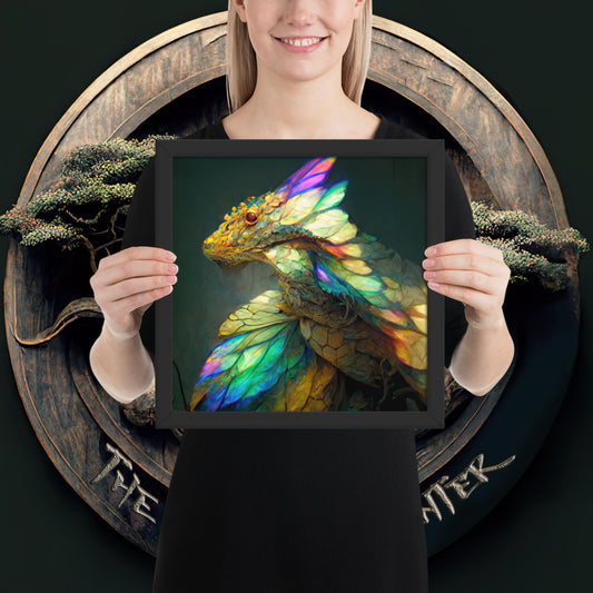 Rainbow Dragon Framed poster