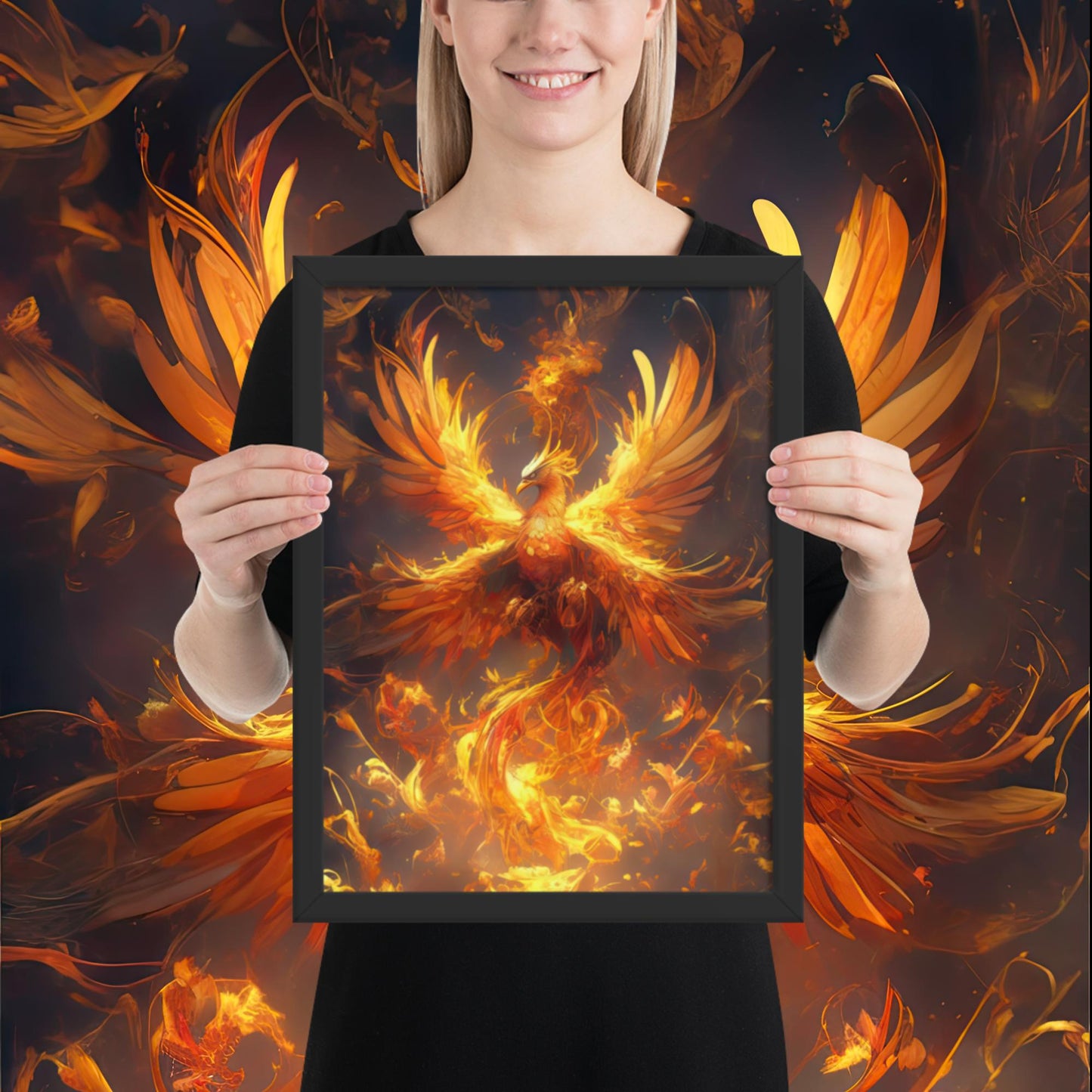 Born From Fire - Phoenix Framed poster