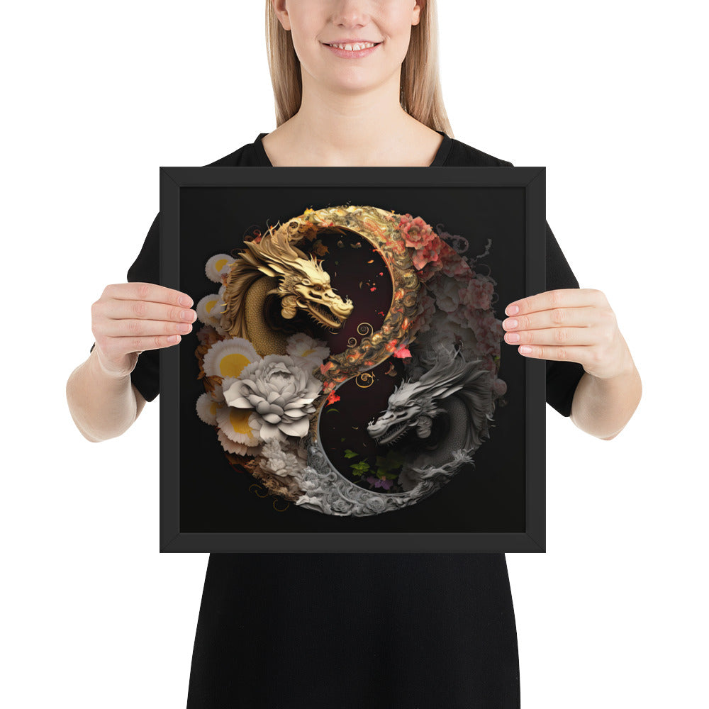 Dancing Dragons Framed poster