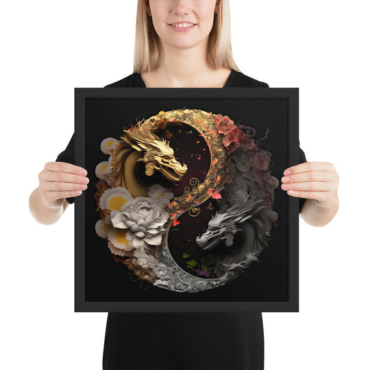 Dancing Dragons Framed poster
