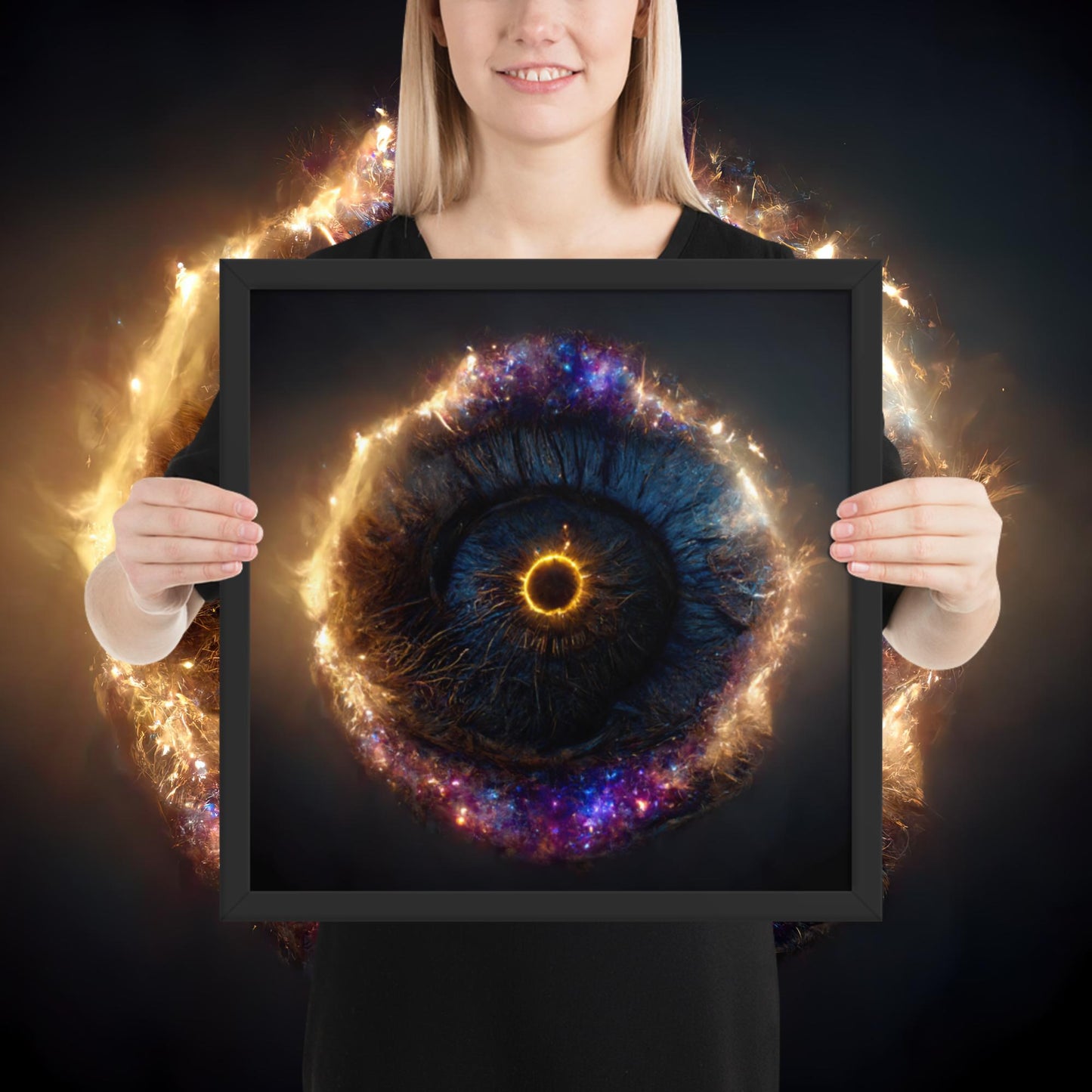 The Eternal Reflection - Cosmic Framed poster