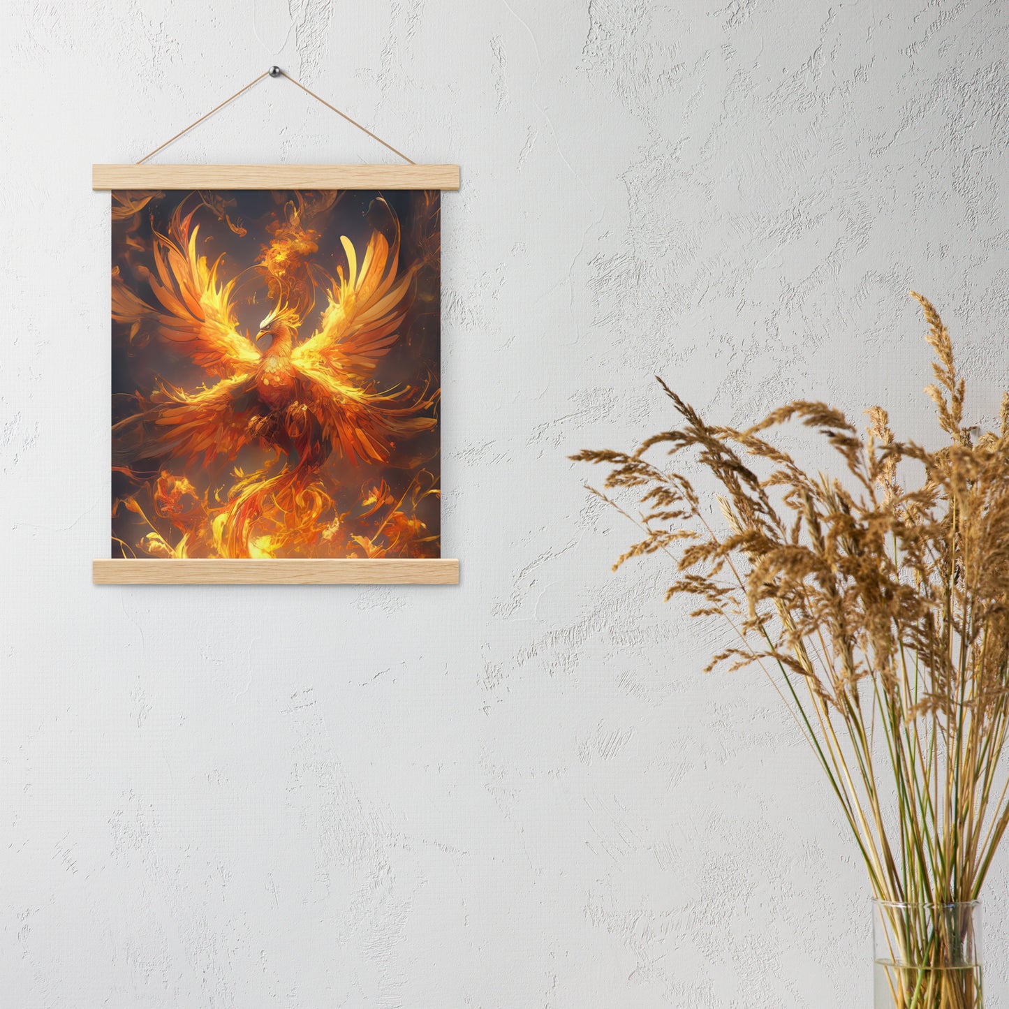 Born From Fire - Phoenix Poster with hangers