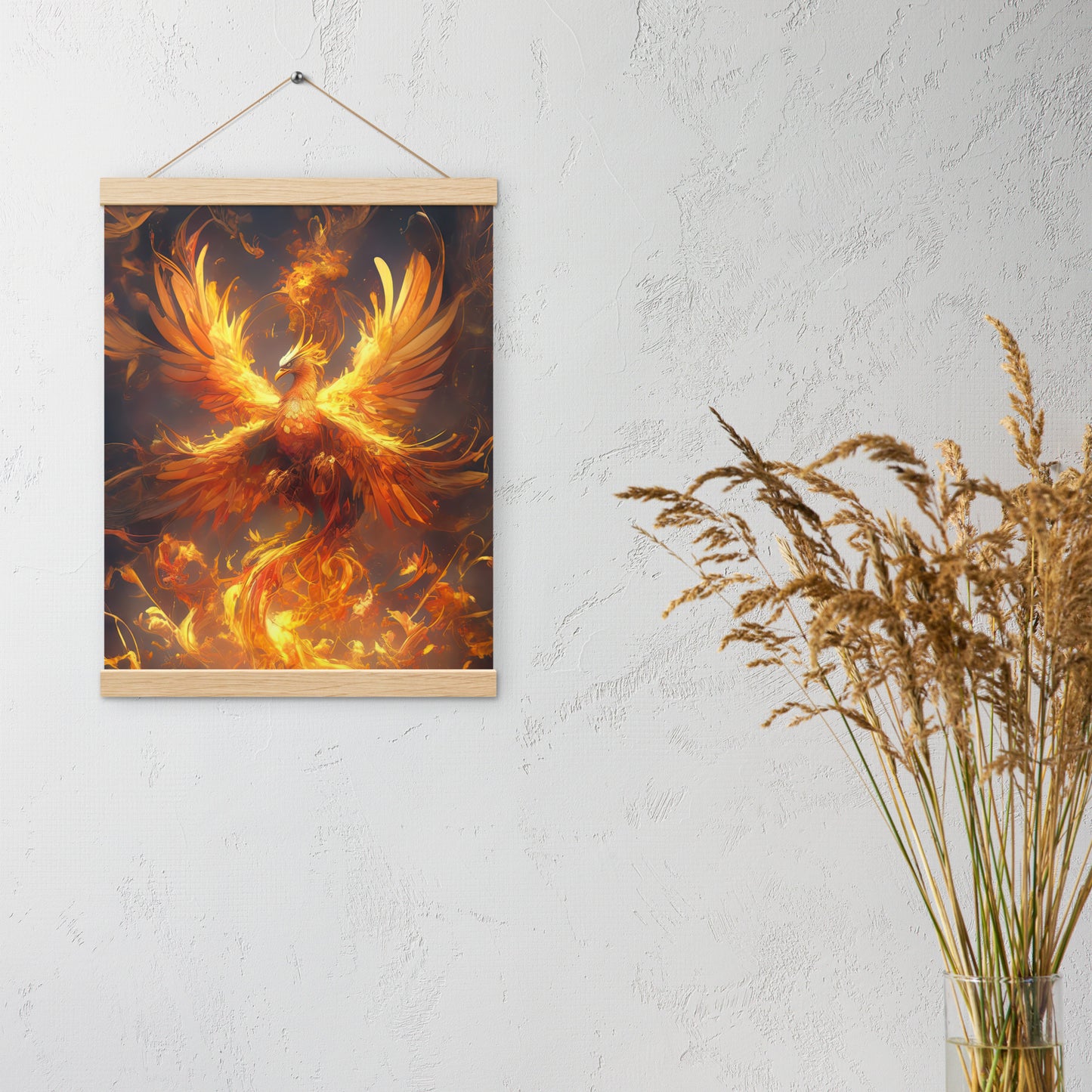 Born From Fire - Phoenix Poster with hangers