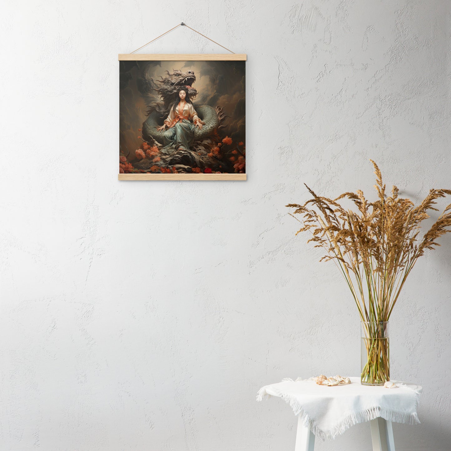 Guanyin the Dragon Rider | Poster with hangers