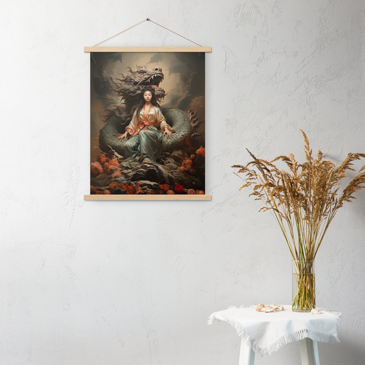 Guanyin the Dragon Rider | Poster with hangers