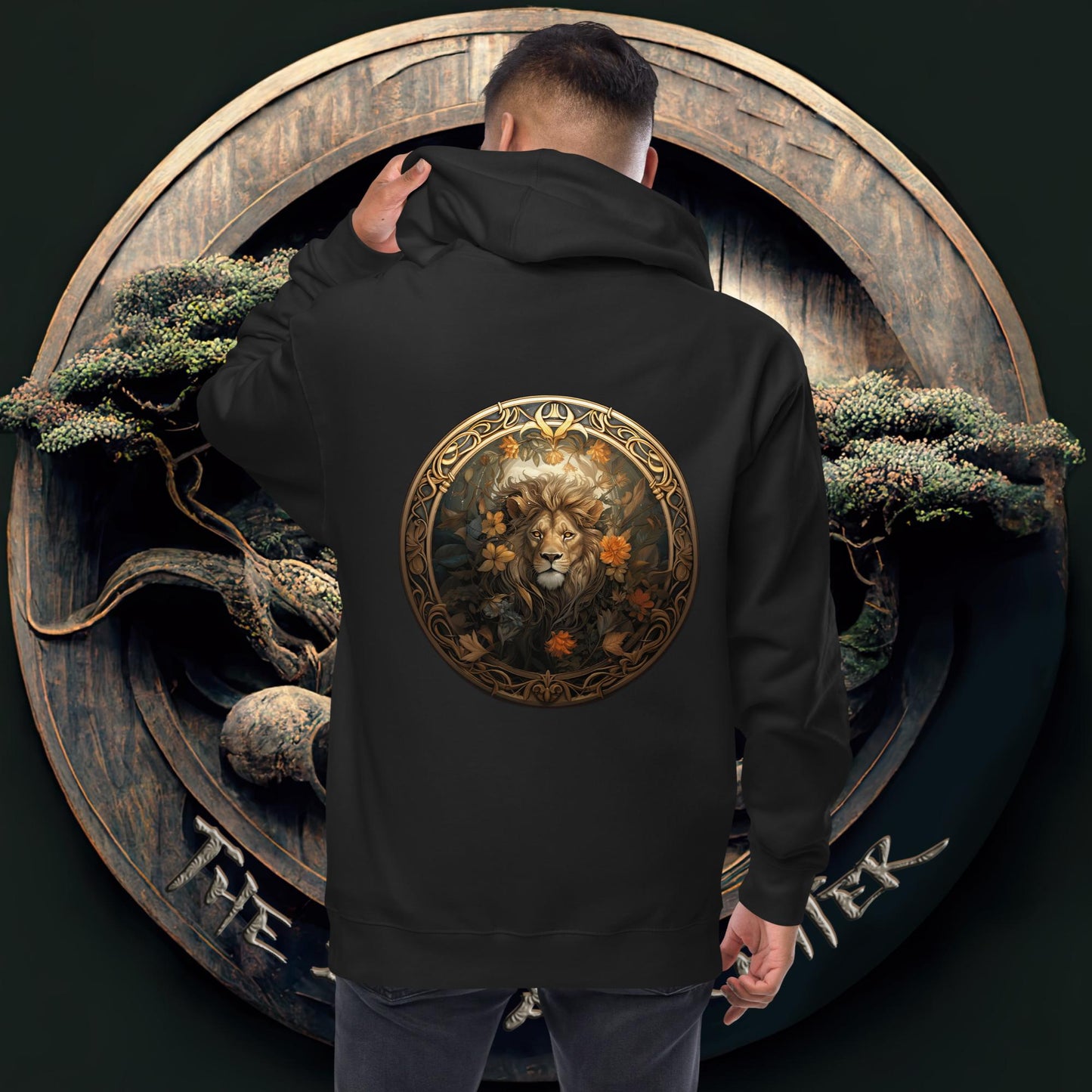 Lion Nouveau Unisex fleece zip up hoodie