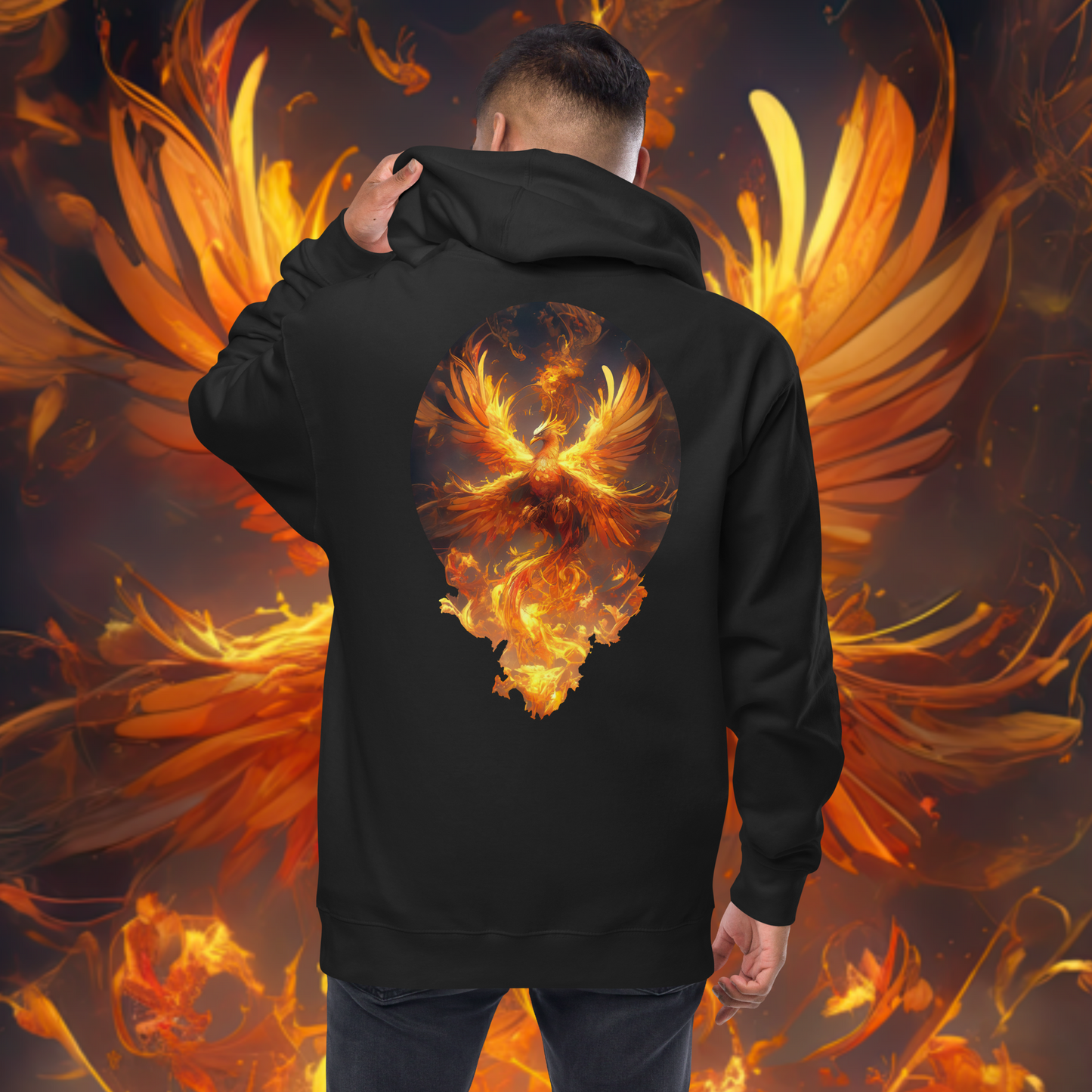 Born from Fire | Phoenix Unisex fleece zip up hoodie