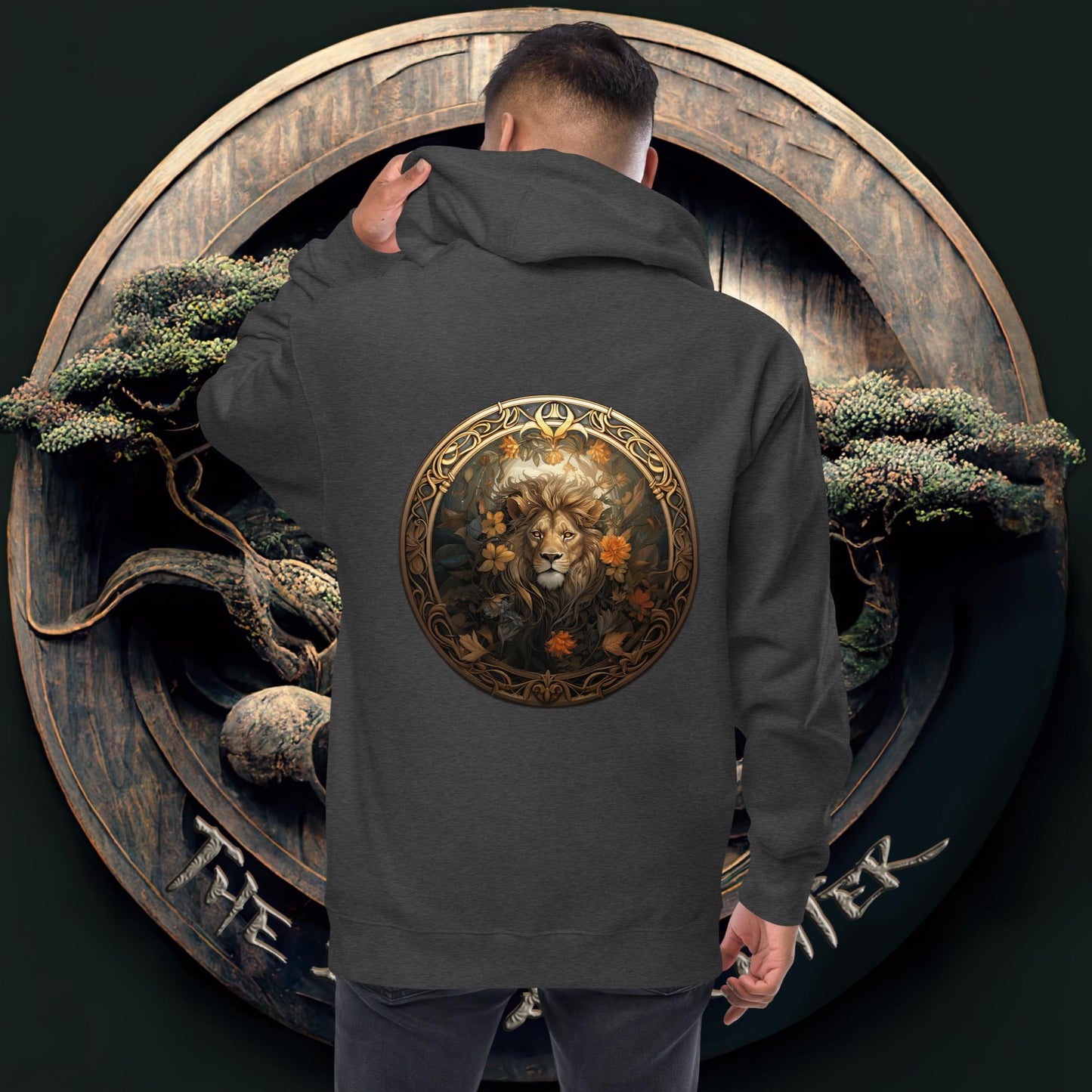 Lion Nouveau Unisex fleece zip up hoodie