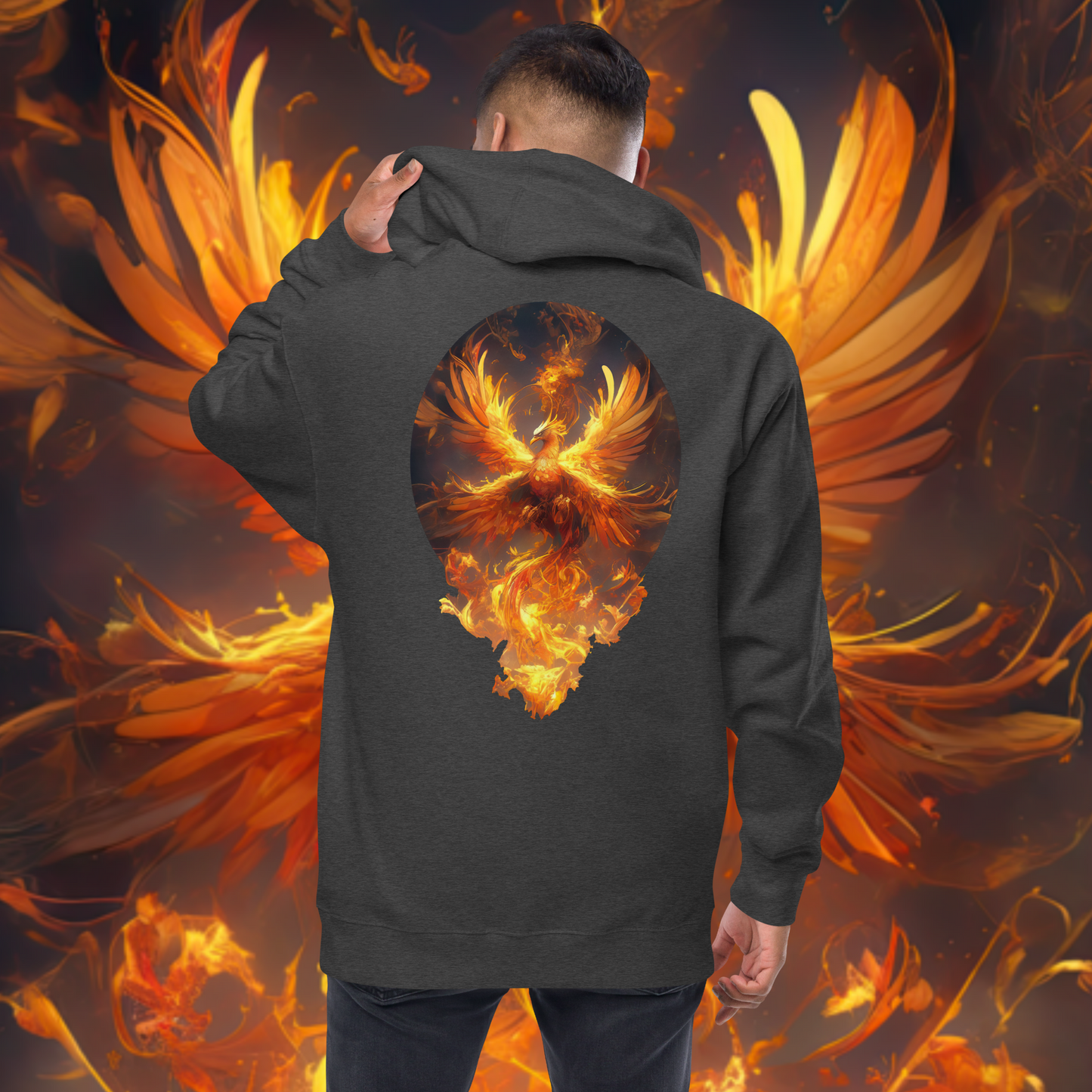 Born from Fire | Phoenix Unisex fleece zip up hoodie