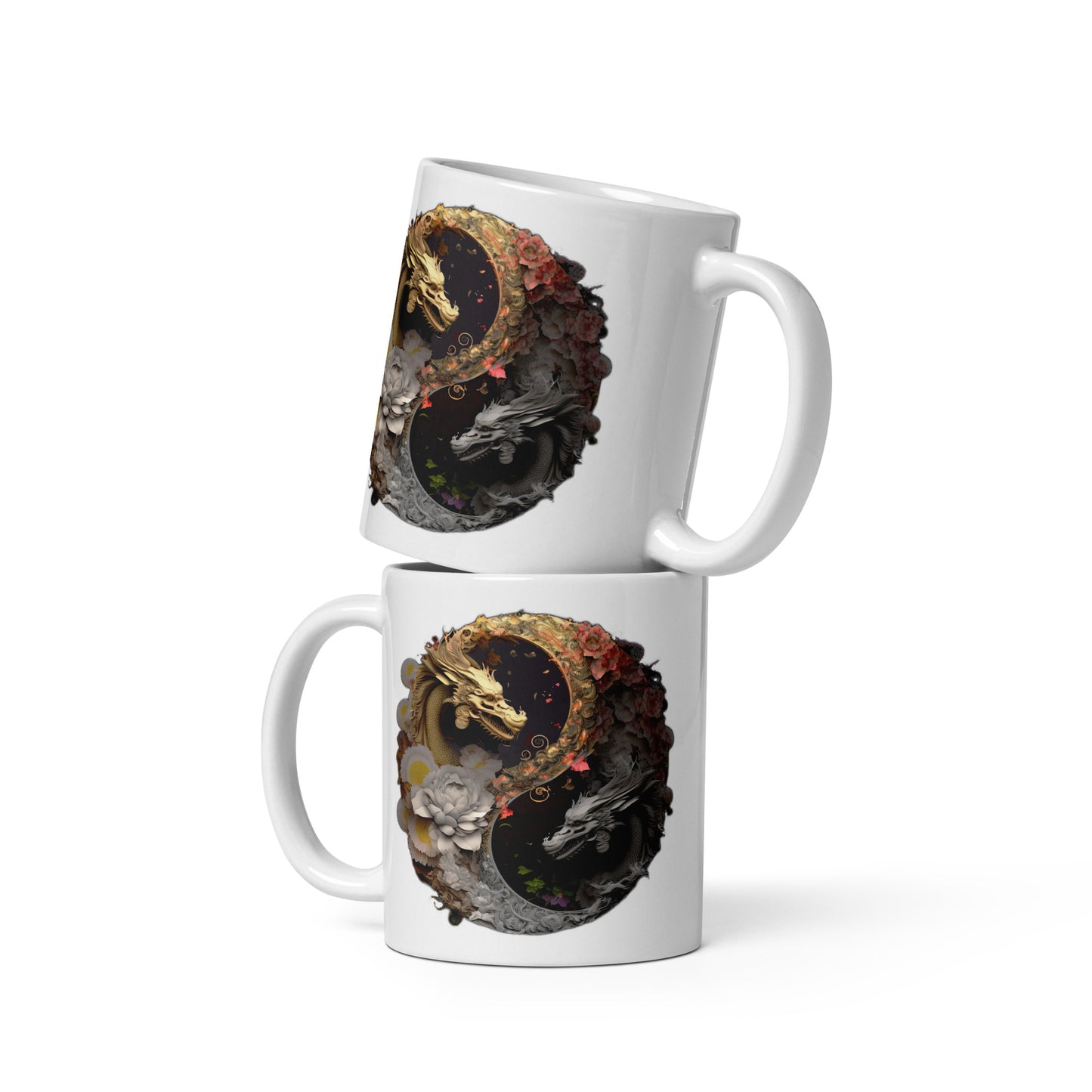 Dancing Dragons glossy mug