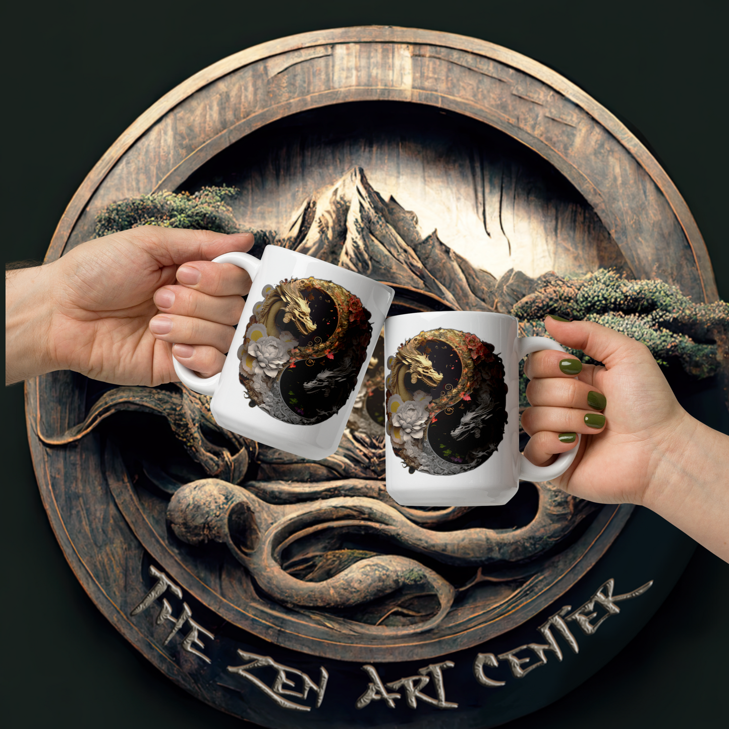 Dancing Dragons glossy mug