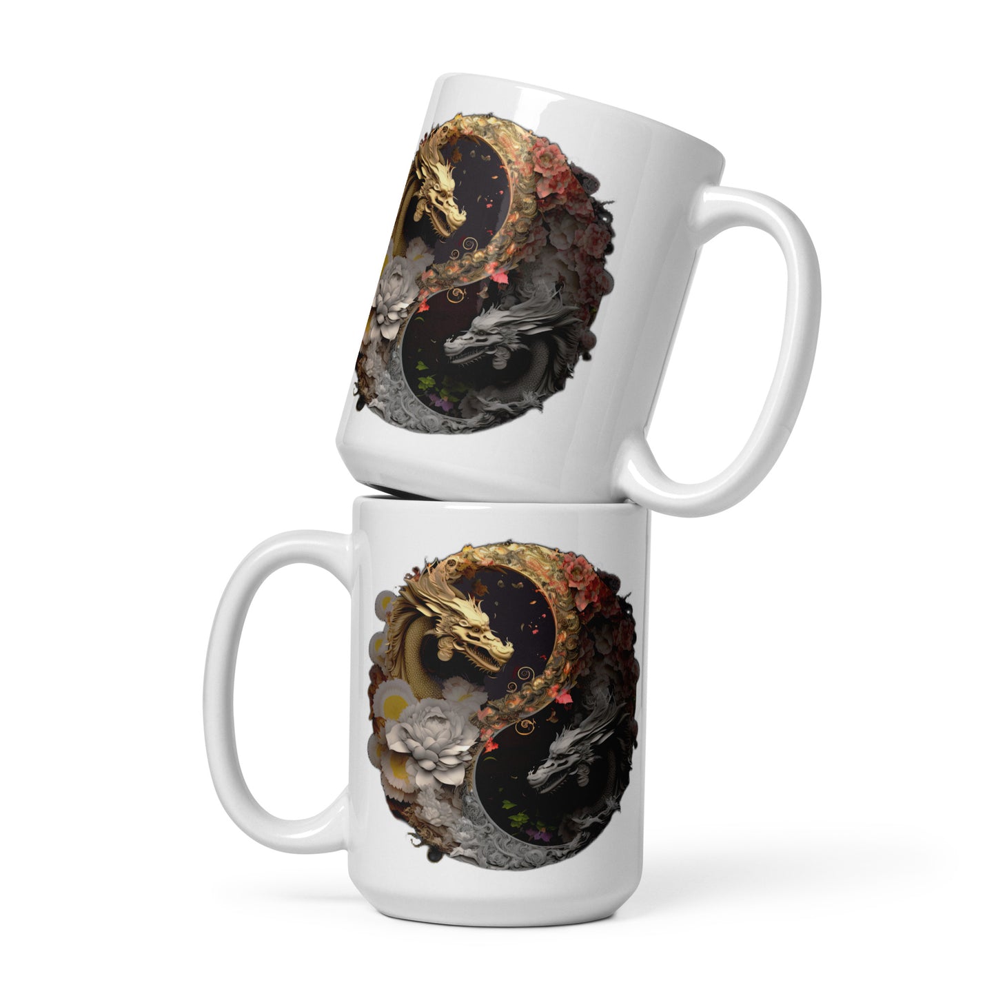 Dancing Dragons glossy mug